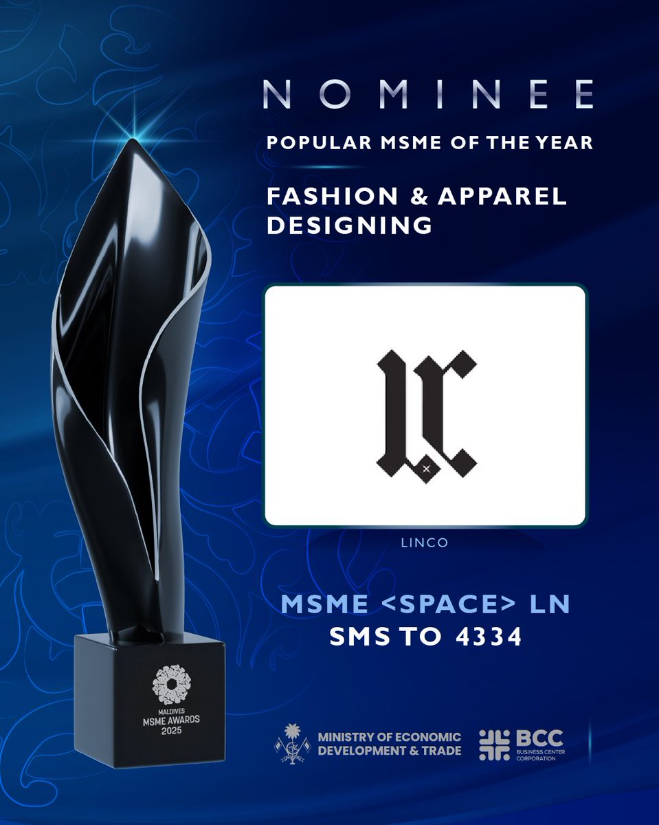 BCC_mv's tweet image. Meet the nominees for Popular MSME of the Year – Fashion & Apparel Designing at the Maldives MSME Award 2025.
@MoEDmv 
#MSMEAward2025 #BCC #DhiveheenahIskan