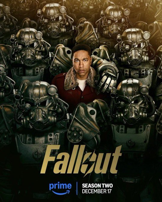 BsmntSoc's tweet image. New poster for Fallout Season 2 featuring Aaron Moten has been revealed. ☢️ 

Streaming on Prime Video December 17. 

#Fallout #PrimeVideo #AaronMoten #TVNews
