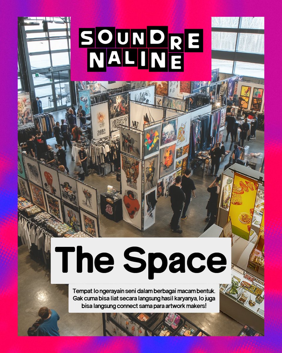 soundrenalineid's tweet image. Soundrenaline 2025 hadir bukan hanya sekedar festival musik. Ini tempat dimana lo bisa berkoneksi, berkolaborasi, dan berkreasi. Dapetin full experiencenya dan cari tau apa aja yang bisa lo eksplor di Soundrenaline!