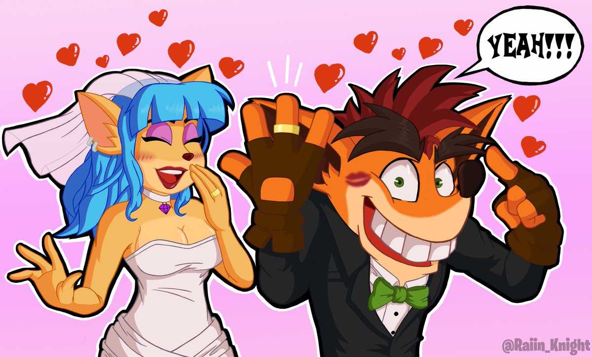 They got the best trophy, no matter which side you read it on. 🥭💍🥭

#CrashBandicoot 
#TawnaBandicoot 
#FakeCrash
#MegumiBandicoot
#CrashBandicootFanart