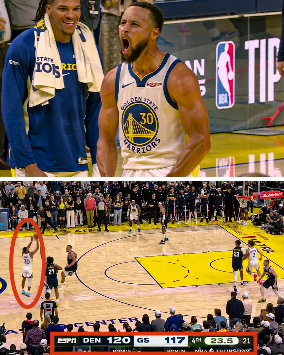 STEPH CURRY TIES IT TO SEND THE GAME TO OT ‼️ 

🏀 Watch Nuggets-Warriors on ESPN and the ESPN App
