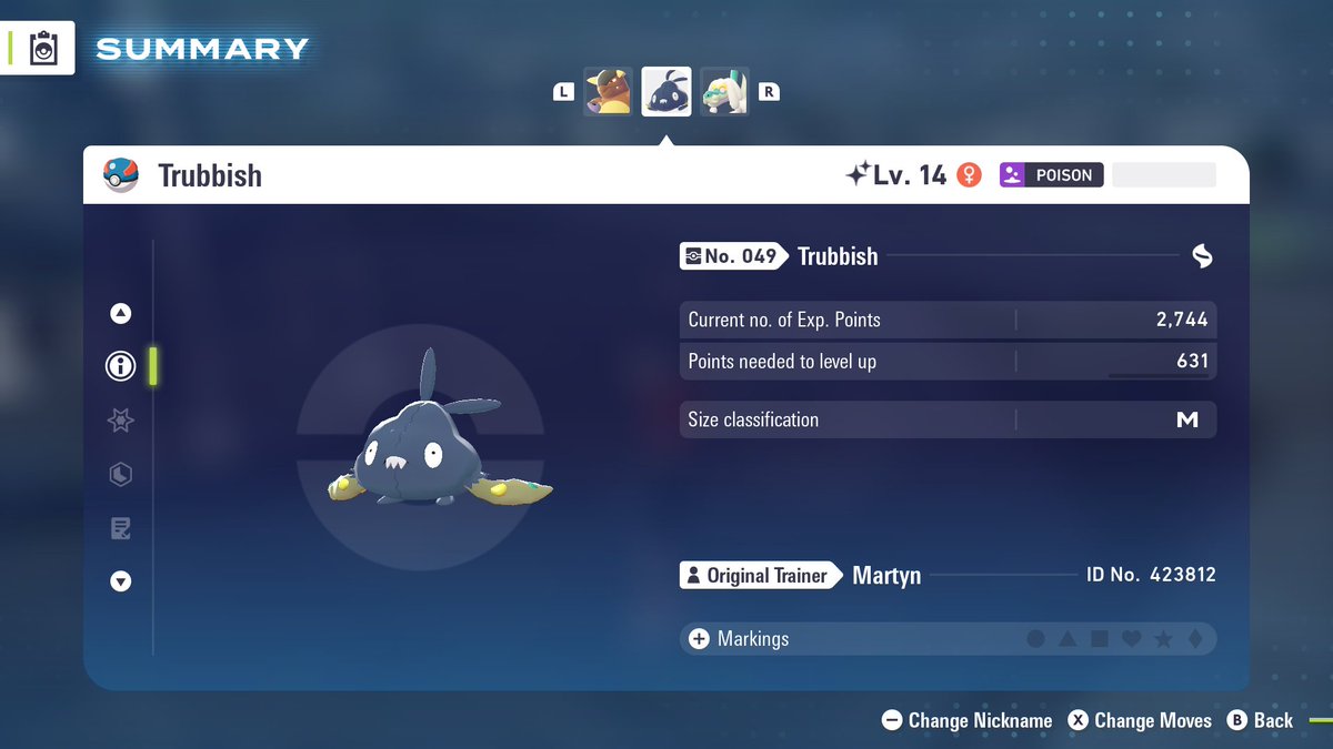 martynstuff's tweet image. Shiny number 3- 
Was fending off attackers in the Wild Zone when I heard this gal looking through the fence sparkling at me #PokemonLegendsZA