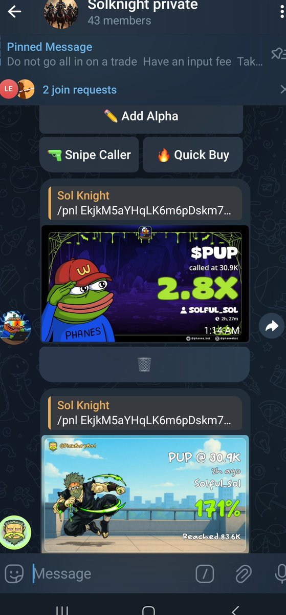 2.8x 

$PUP 

/pnl EkjkM5aYHqLK6m6pDskm7cWAbbTnJUwTDHkcQrc2pump

Not on my tg? 
Dm for entry 

#Solana #Memecoin