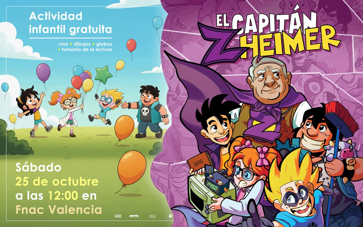 🎬📕 Adapta Kids y Mercacine Kids organizan, con la colaboración de Fnac, LaButaca y Festival Internacional de Cine Infantil de Valencia (FICIV), una nueva actividad de fomento del cine y los libros infantiles. Será este sábado 25 de octubre a las 12:00 en el fórum cultural de