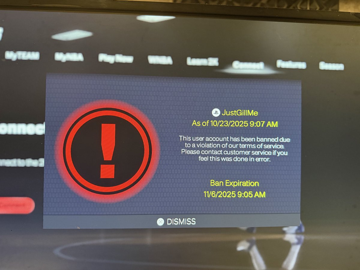 apc_pressure's tweet photo. @NBA2K  I’m not sure why I’m banned. Justgillme is my psn https://t.co/TYMwFFMpvF