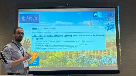 vihardabest's tweet photo. Great first talk from my #PhD student #Nick Smoliak at @IEEESENSORS 2025 in #Vancouver. 

Thank you @craig_macdonald for the collaboration. Looking forward for more exiting results. 

@UofGSciEng, @DeepNano2024 @UofGEngineering https://t.co/Bq06gyubD7