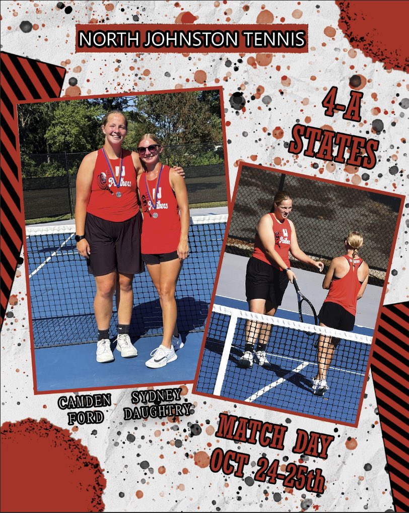 Last practice as NoJo Lady Panthers for these 2 amazing seniors! 4 time conference doubles champions and regional runners up! Elite 8 in the state tomorrow!Thank you ladies for your hard work and accomplishments these past 4 years! <a href="/njhspanthers/">North Johnston High Athletics</a> <a href="/JCPS_Athletics/">JCPS_Athletics</a>