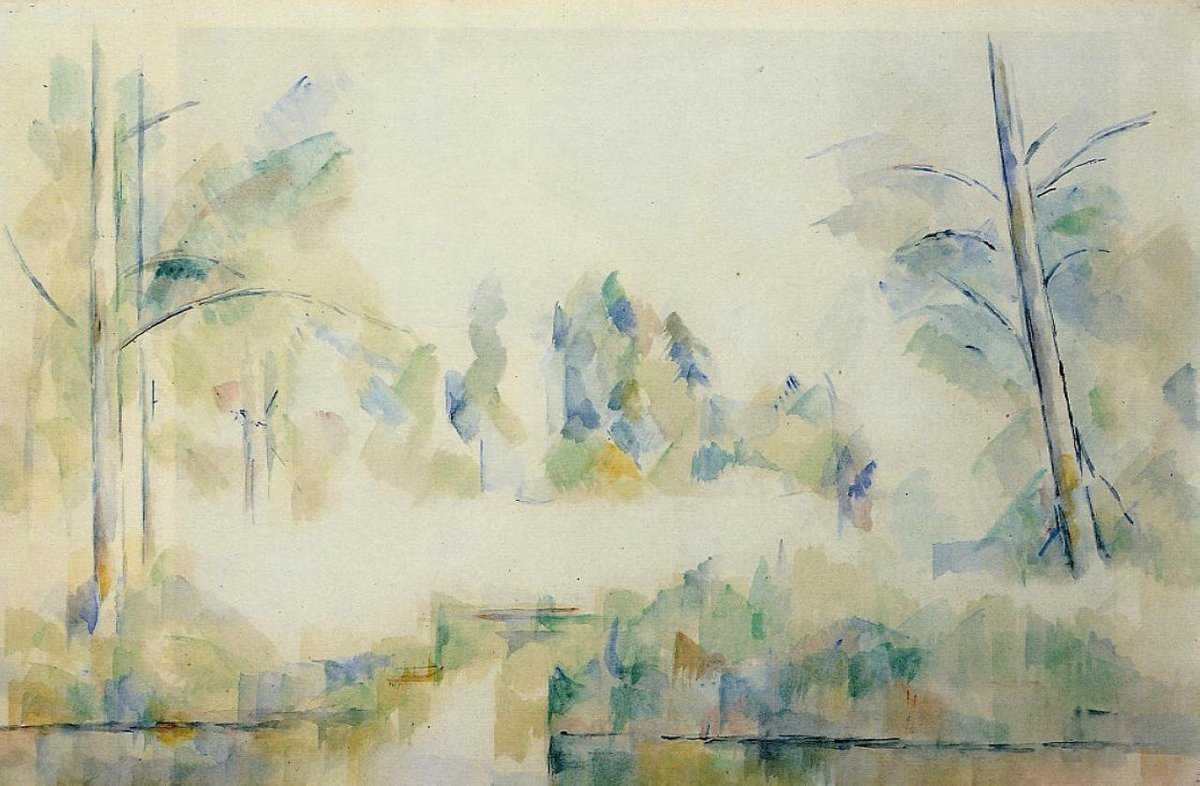 cezanneart's tweet photo. Trees by the Water, 1900 #artbots #cezanne https://t.co/51gzm9pk1C