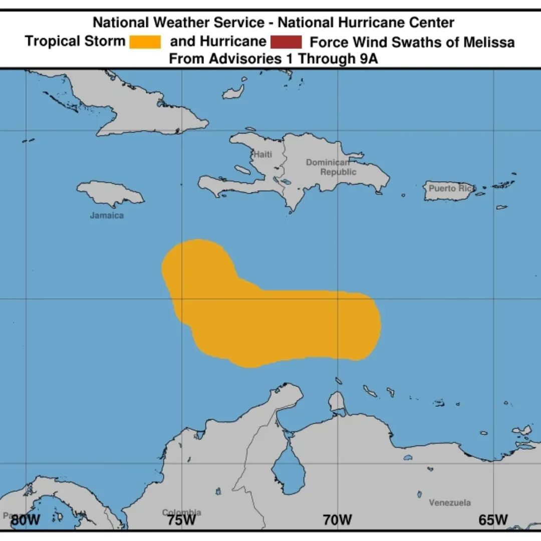 ZoomLakayAyiti's tweet photo. 🌧️ Melissa ap pote 200–350 mm lapli sou sid RD 🇩🇴, sid peyi Dzyiti ak Jamayik jiska dimanch.
⚠️ Risk inondasyon ak glisman tè, sitou nan sidwès Ayiti. Wout ak kay ka domaje.
🌪️ Van fò ka frape penensil Tiburon. Rete vijilan epi swiv avètisman ofisyèl yo.#ZLA https://t.co/Ca034UZ4Cg