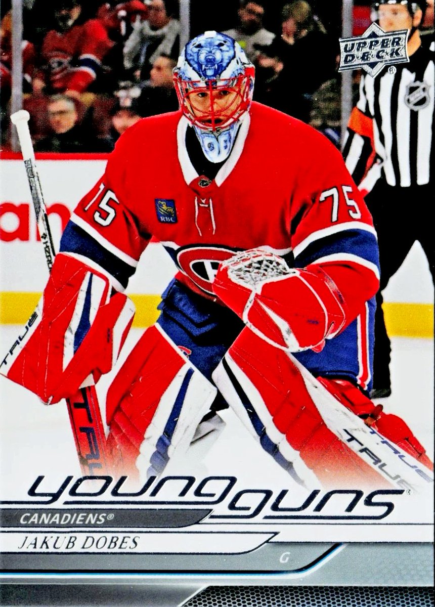 ChrisSteuber's tweet photo. The #NHL season is underway, and the sensational play of #GoHabsGo goaltender Jakub Dobes has stood out. The 24-year-old has posted a 4-0 record, 1.47 GAA and a .950 SV% thus far. Dobes is a promising netminder and his 2024-25 RCs are on fire. His Young Guns RC is the one to get! https://t.co/OyaZxDWBoa