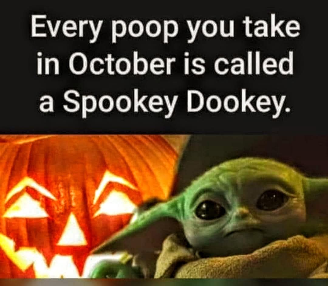"Every poop you take in October is called a Spookey Dookey." 😆💩😆
#October #Poop
#SpookeyDookey