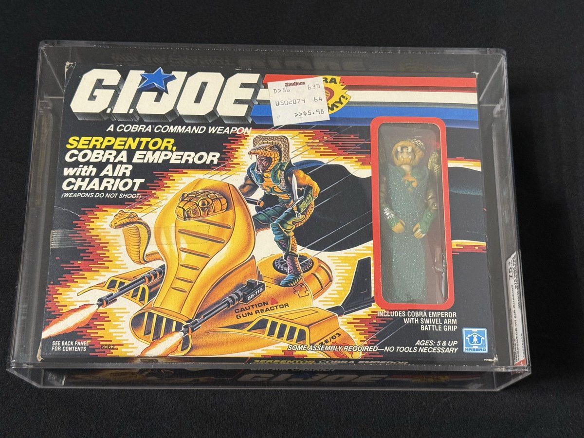 Doublexthebeast's tweet photo. New addition to the GI Joe collection! AFA 75 Sealed Serpentor! “This I Command” was such a great line when I was a kid. https://t.co/2eBzEUyAF2