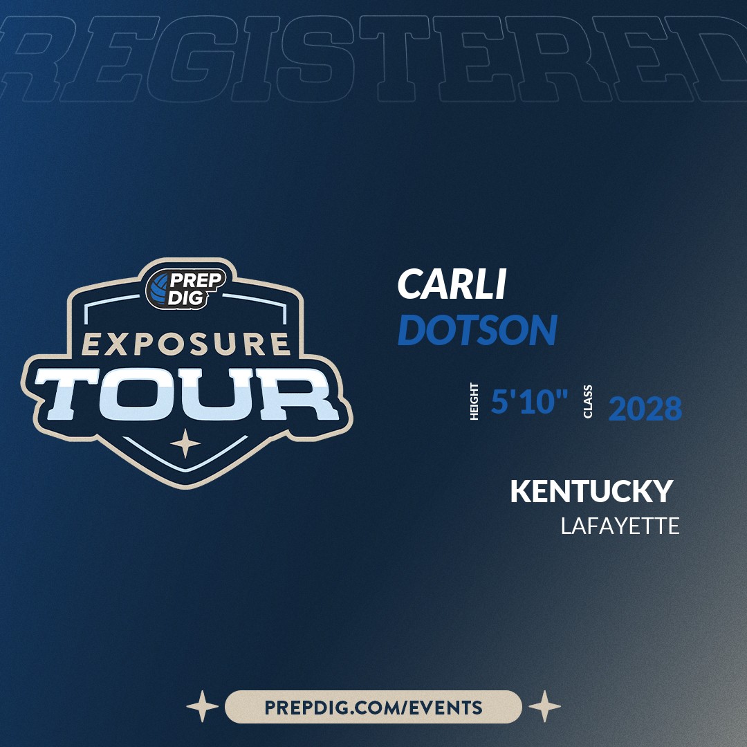 Prep Dig Kentucky (@prepdigky) on Twitter photo Welcome Class of 2028 Carli Dotson (<a href="/carlidotson/">Carli Dotson</a>) of Lafayette to the <a href="/PrepDigKY/">Prep Dig Kentucky</a> Showcase on November 30th @ Town & Country Athletic Center.
π₯π #PDExposureTourKY ππ₯
Register NOW! π events.prepdig.com/e/2021/registeβ¦ Welcome Class of 2028 Carli Dotson (<a href="/carlidotson/">Carli Dotson</a>) of Lafayette to the <a href="/PrepDigKY/">Prep Dig Kentucky</a> Showcase on November 30th @ Town & Country Athletic Center.
π₯π #PDExposureTourKY ππ₯
Register NOW! π events.prepdig.com/e/2021/registeβ¦