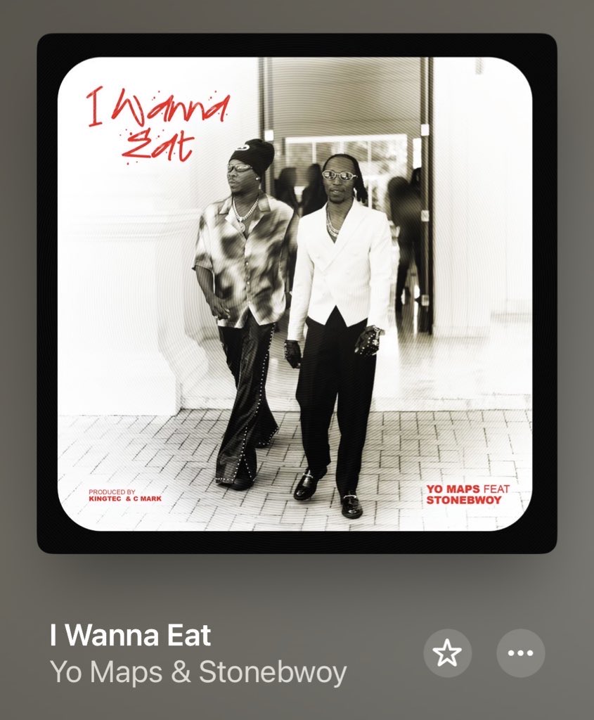 🚨NEW YO MAPS X STONEBWOY 

🎶I WANNA EAT — OUT NOW‼️♨️