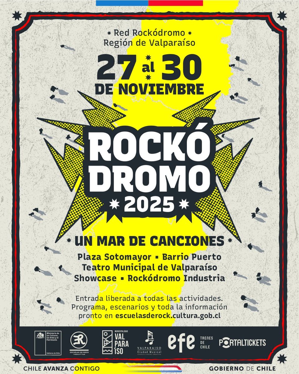 EscuelasdeRock's tweet photo. ⚡ A casi diez años de su debut en el festival porteño, 🥁 Kuervos del Sur ( @kuervosdelsur ) 🎸 alza su vuelo en Rockódromo 2025 para traer a Valparaíso una puesta en escena potente y renovada. 

⚡️ #Rockódromo2025: Desde el 27 al 30 de noviembre en Valparaíso, Chile 🌊 https://t.co/NOuK505FPi