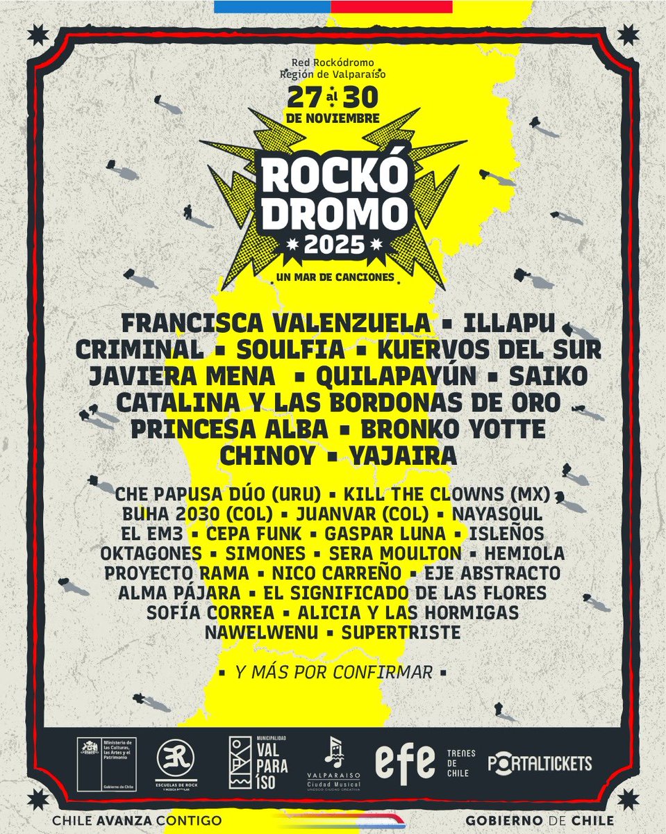 EscuelasdeRock's tweet photo. ⚡ A casi diez años de su debut en el festival porteño, 🥁 Kuervos del Sur ( @kuervosdelsur ) 🎸 alza su vuelo en Rockódromo 2025 para traer a Valparaíso una puesta en escena potente y renovada. 

⚡️ #Rockódromo2025: Desde el 27 al 30 de noviembre en Valparaíso, Chile 🌊 https://t.co/NOuK505FPi