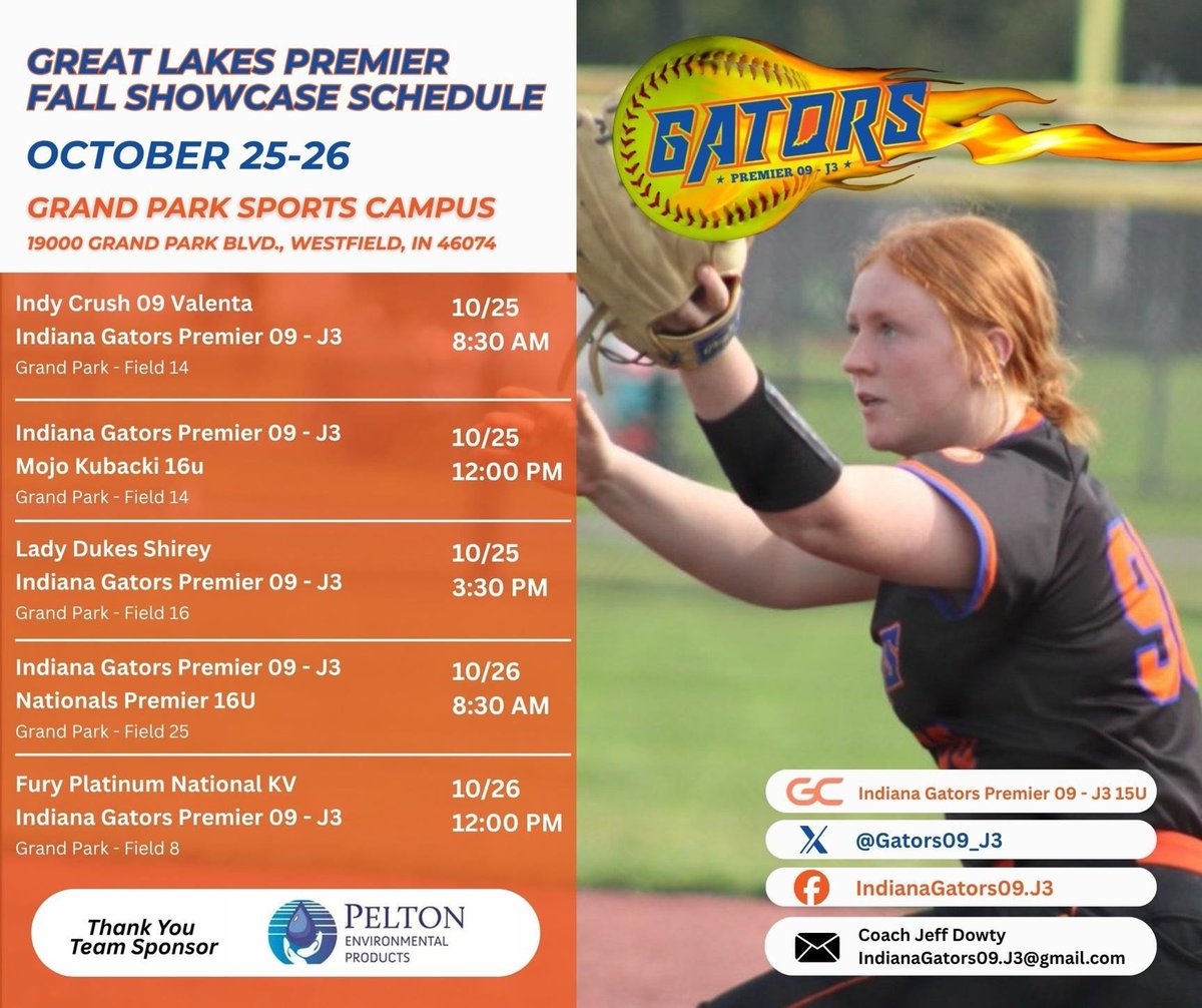 Ready to go this weekend at The  Great lakes Premier showcase with my <a href="/Gators09_J3/">Indiana Gators Premier 09 - J3</a> 

<a href="/gatorjack72/">Girls In The Game</a> <a href="/GBRRecruits/">GBR Recruiting</a> <a href="/Huntington_SB/">Huntington Softball</a> <a href="/PrepFastpitchSB/">Prep Fastpitch Tournaments</a> <a href="/SBRRetweets/">Softball Recruiting Reposts</a> 
<a href="/StFrancissftbal/">🥎SAINT FRANCIS SOFTBALL🥎</a> @UIsoftball <a href="/UIndySoftball/">UIndy Softball</a> <a href="/MarianKnightsSB/">Marian Softball</a> 
<a href="/SanJoseStateSB/">San José State Softball</a> 
<a href="/NIUSoftball/">NIU Softball</a> 
<a href="/NDsoftball/">Notre Dame Softball</a> 
<a href="/BUPilotsSB/">Bethel Pilots Softball</a>