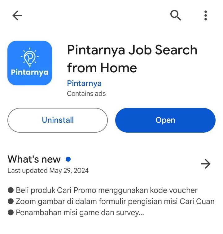 lucidstellar's tweet photo. CUMA NGERJAIN BERBAGAI MISI GAMPANG BISA DAPETIN DUIT???

Buruan download aplikasi Pintarnya guys! 

Dapetin bonus saldo pake kode refferal: ARIKVM 

Cuan banget!!! 👍🏻

#zonauang #zonaba #jobreceh #freelance https://t.co/gDTi35Nu0S