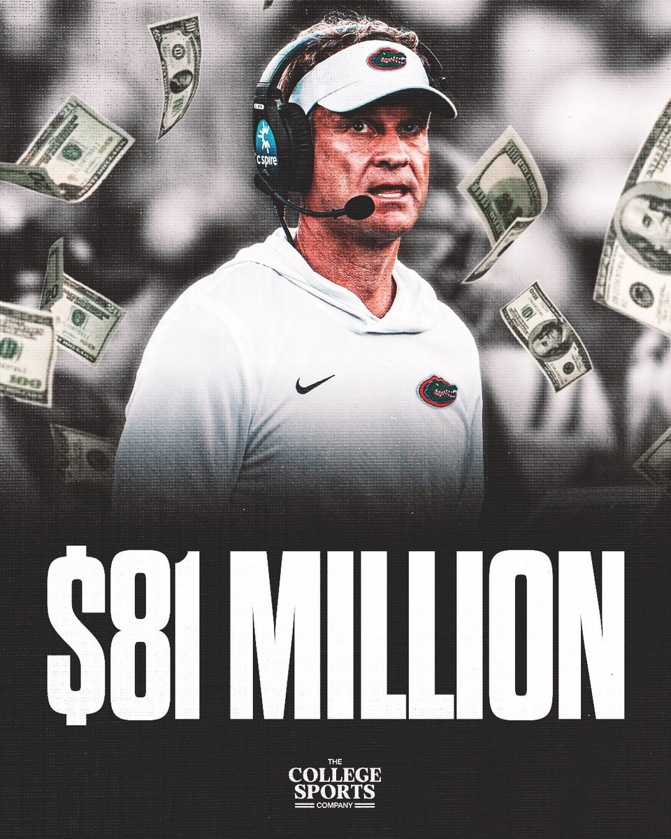CollegeSportsCo's tweet image. Florida’s job offer to Lane Kiffin is reportedly worth $81 million over six years, per @gatorbaitmedia 👀
At a whopping $13.5 million per year, Kiffin would become the HIGHEST-PAID coach in CFB 🔥