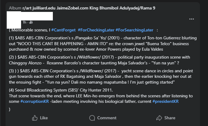 frustratedDoe's tweet photo. ( Memorable scenes, I #CantForget #ForCheckingLater #ForSearchingLater   :
(1) $ABS ABS-CBN Corporation's s /Pangako Sa' Yo/ (2001) - character of Ton-ton Gutierrez blurting out "NOOO THIS CANT BE HAPPENING - AMIN ITO" re: the crown jewel "Buena Telco" business purchased https://t.co/1FbtqbKqco