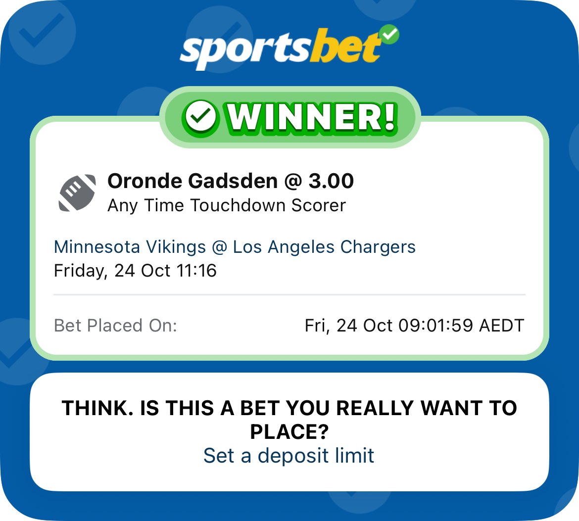 PuntingN's tweet photo. @CodyBrownBets Woooo! https://t.co/y7hJtGnOsu