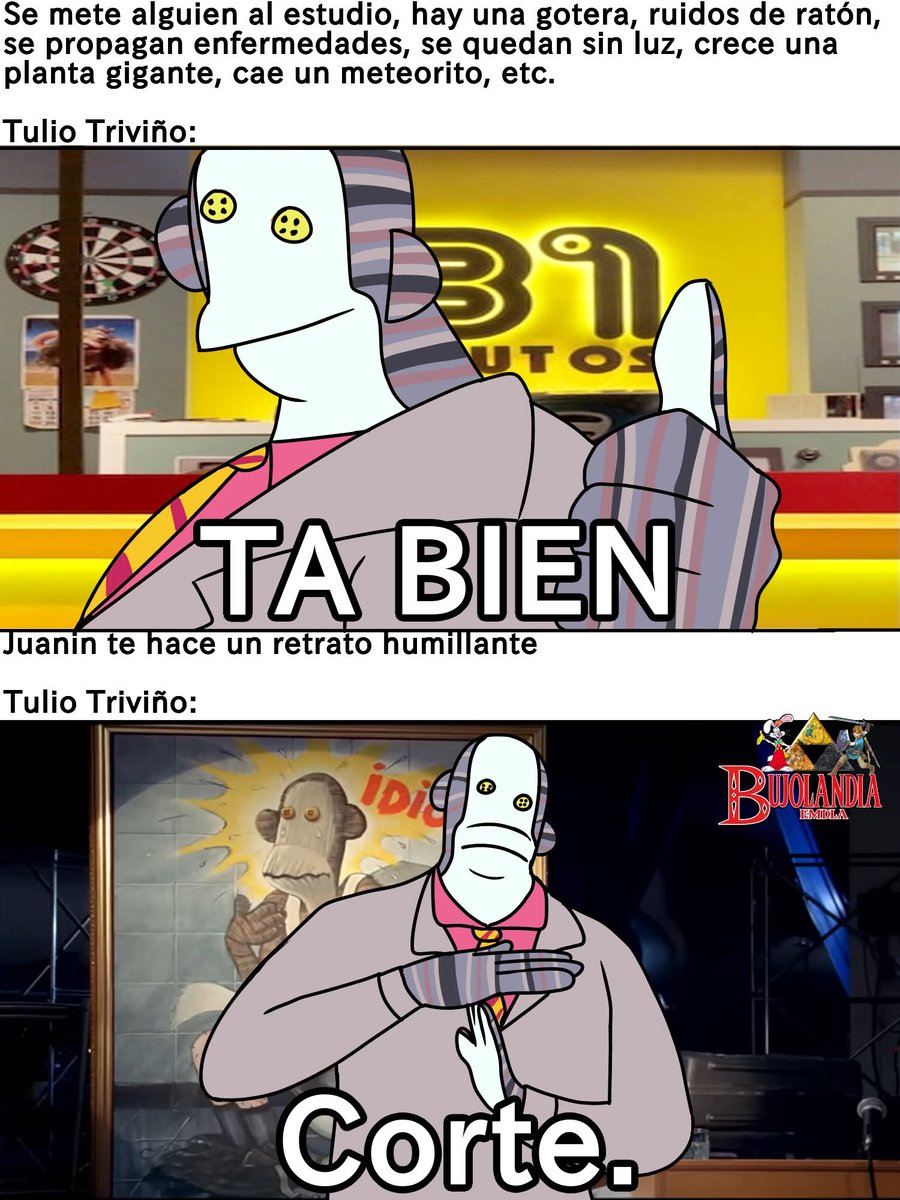 En realidad el dibujo lo hizo el tío pelado, aunque bueno eso se supo hasta el final