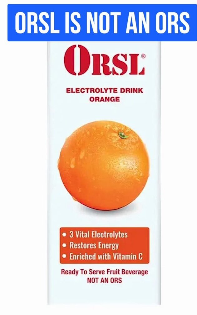 Indian__doctor's tweet image. BAD NEWS🔥
Value of ₹180 crore stock > 140 crore Indian lives
FSSAI banned ORSL after finding it contained dangerously high sugar and did not comply with WHO’s health formula.
That means -it was unsafe for public consumption.
But the company pleaded, “Please sir, we have ₹180…