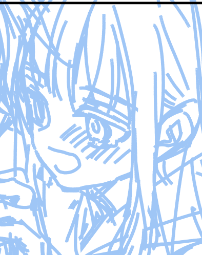 最初の下絵の方が私っぽいなと思いながらも、でも書き直したのも惜しいってなって最終的にミックスされたペン入れ。 