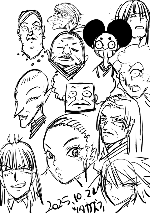 仕事前のらくがき 