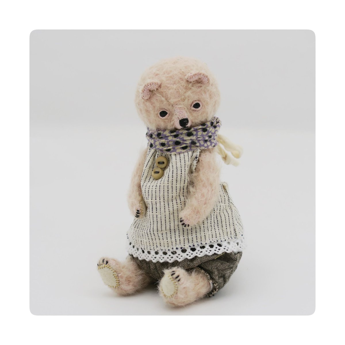 国内人気作家様 HARUBEAR ちいくた ベア 携帯容器付き テディベア 国内