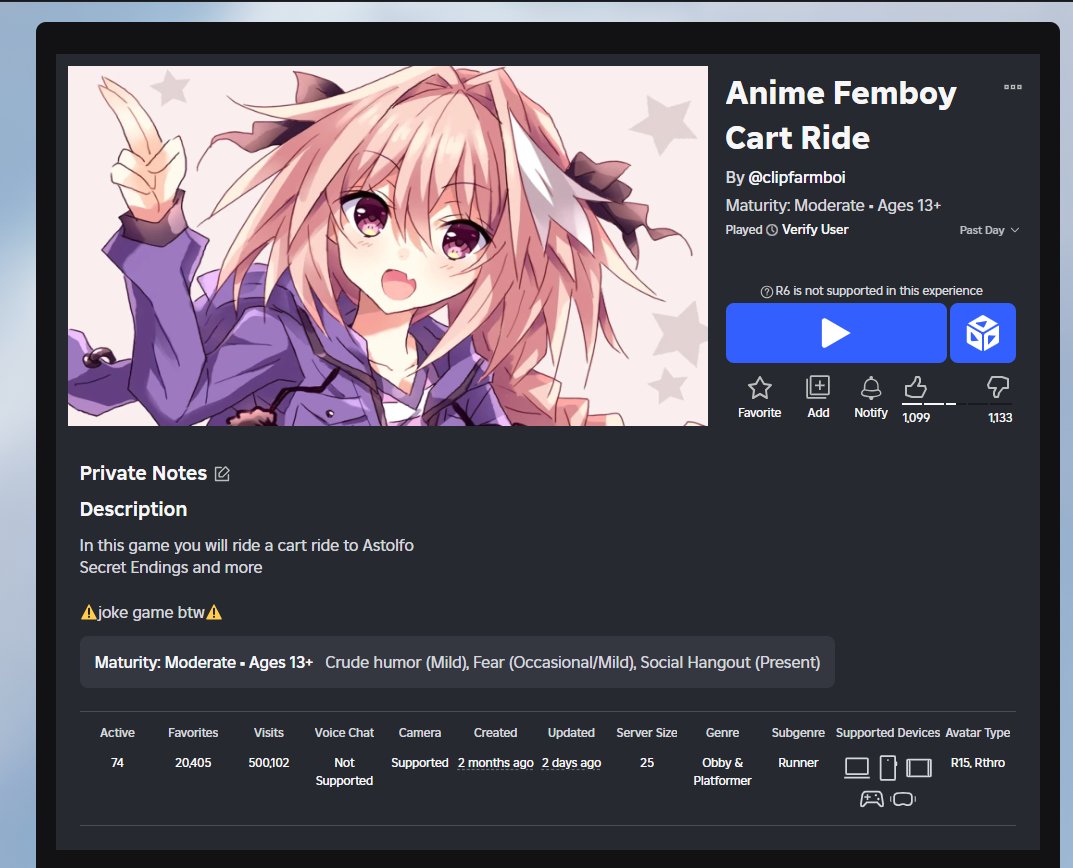 stringfromjava's tweet image. Now this is NOT something that should be on a platform targeted for kids.
(This is coming from another femboy, by the way).