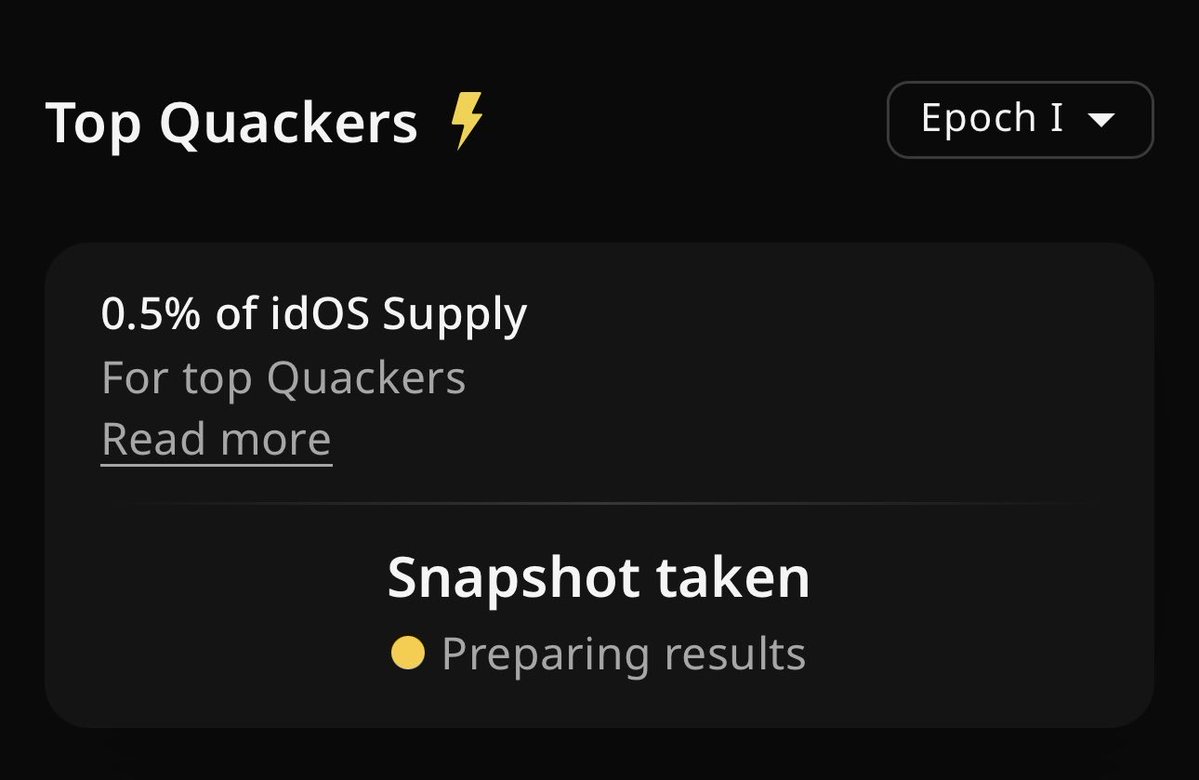 Snapshot is done get ready for epoch 2 <a href="/idOS_network/">idOS</a>
