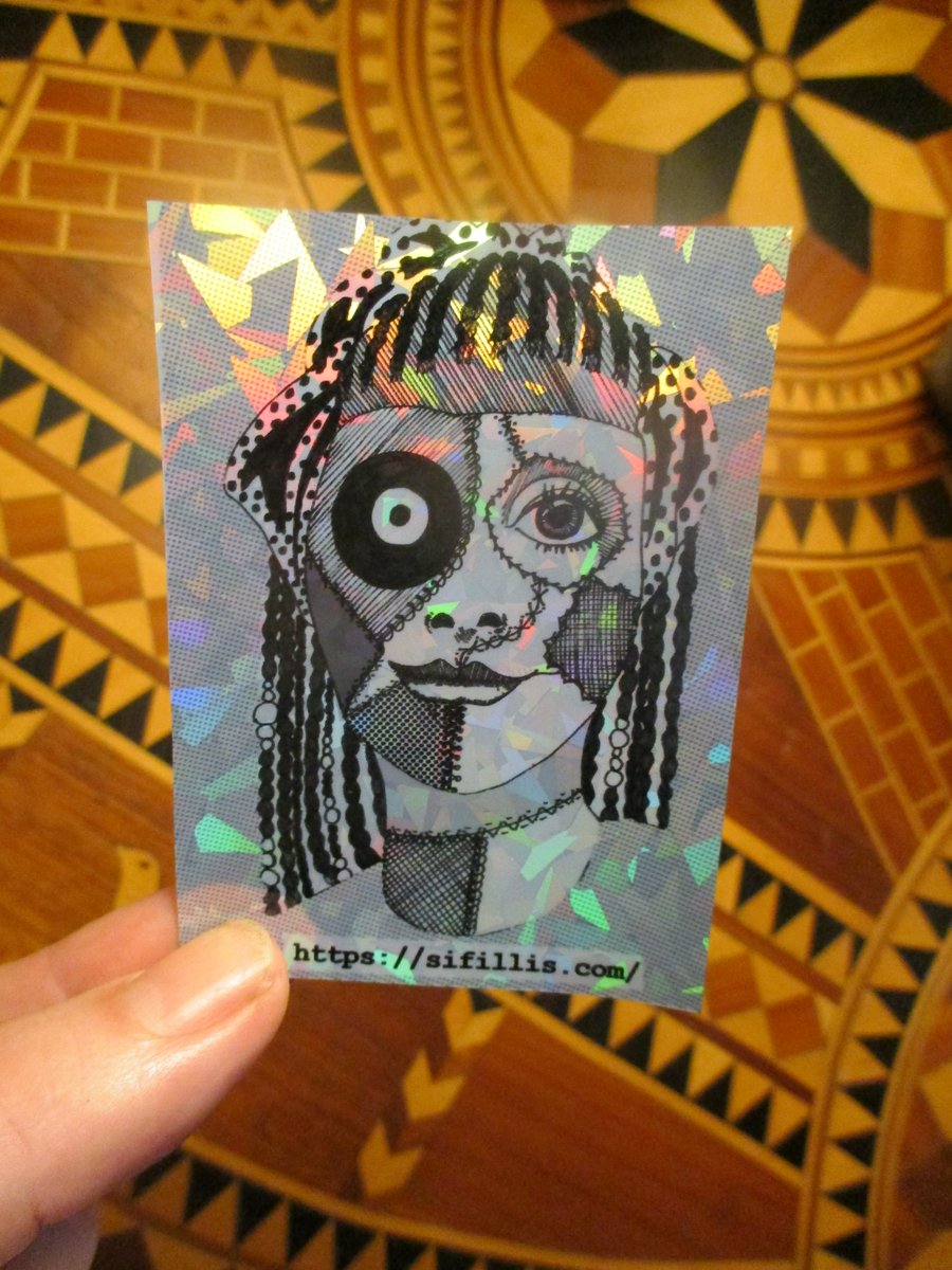 SifillisStories's tweet photo. Holografickal Sifillis Sticker with/drawing by @HermitsDaily. Sticker printed by @BartholdStudio.
#sticker #stickerart #stickerlife #stickers #stickersofbluesky #holographicsticker #holographicstickers #illustration #art #illustrationart #fart #illustrationfart #chunks #golem https://t.co/mFFzVRnaEy