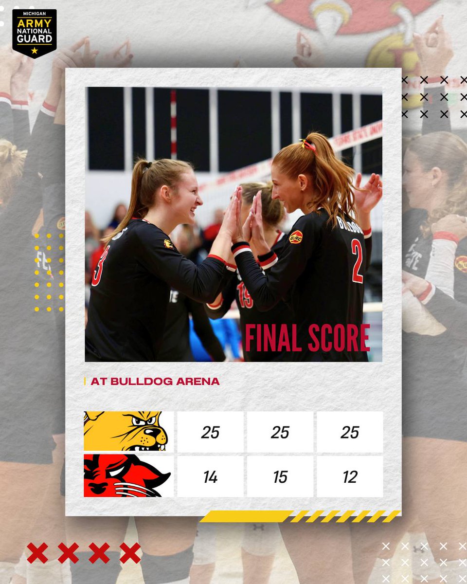 A great win for the Bulldogs and their 10th in a row! Feels good to be back in Bulldog Arena ❤️💛🏐