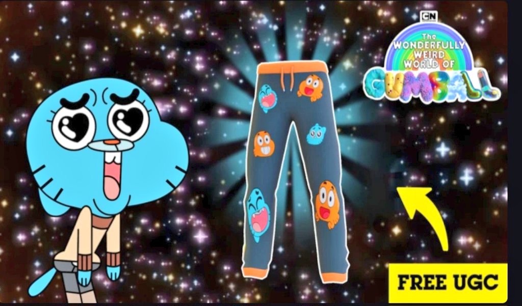 ErickZeein's tweet image. 🗓️Reminderv: Day 2#

🎮Game: Network gamer carton

&amp;gt;roblox.com/es/games/94953…

📍Item: Gumball Sweatpants

&amp;gt;roblox.com/es/catalog/810…

📊stock: 5,000

🗓️Date &amp;amp; Time⌚: Viernes 24 de Octubre | 11:00 am EST
#robloxugc #RobloxUGCLimited #RobloxDev
#RobloxFreeUGC