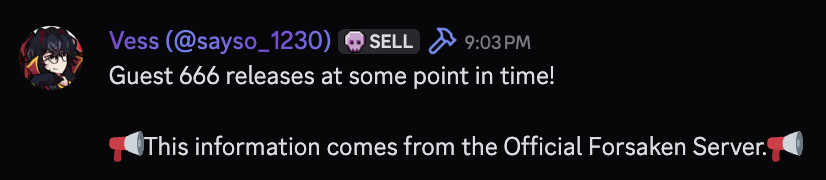 Forsaken News tweet media