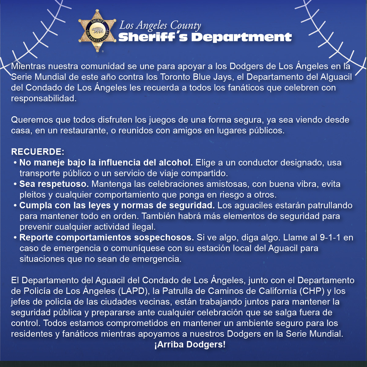 LA County Sheriffs tweet media