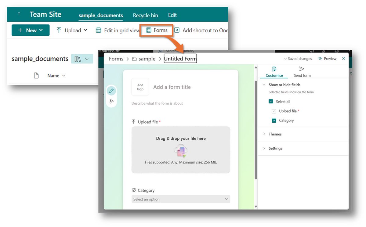 techan_k's tweet image. Forms in a document library🤩 #SharePoint