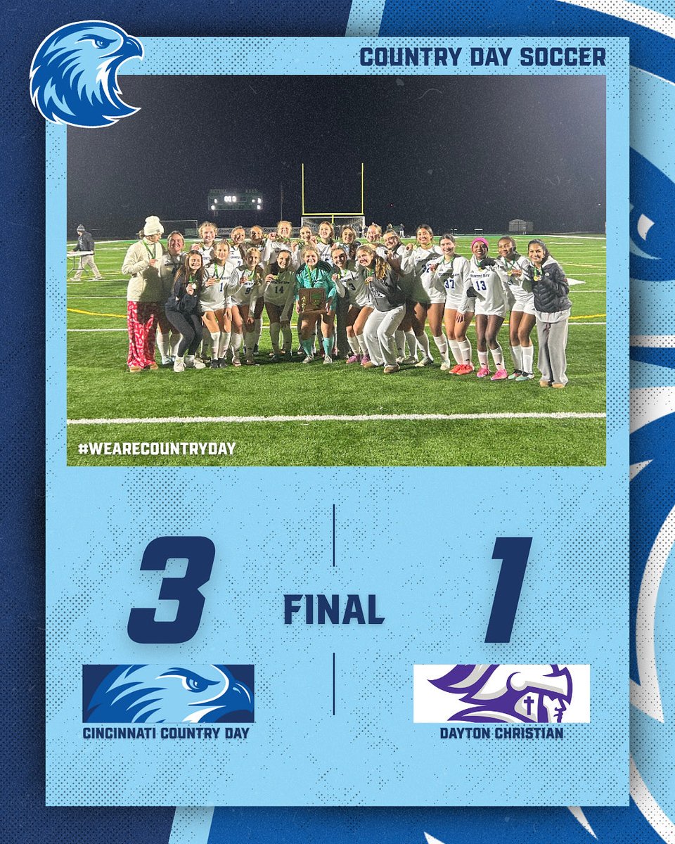 NIGHTHAWKS WIN! Girls soccer is your 2025 DISTRICT CHAMPION! The Nighthawks defeated Dayton Christian 3-1! They will play in the Regional Semifinals on 10/28 against the winners of #1 Xenia Legacy Christian and #4 Anna. Go Nighthawks!