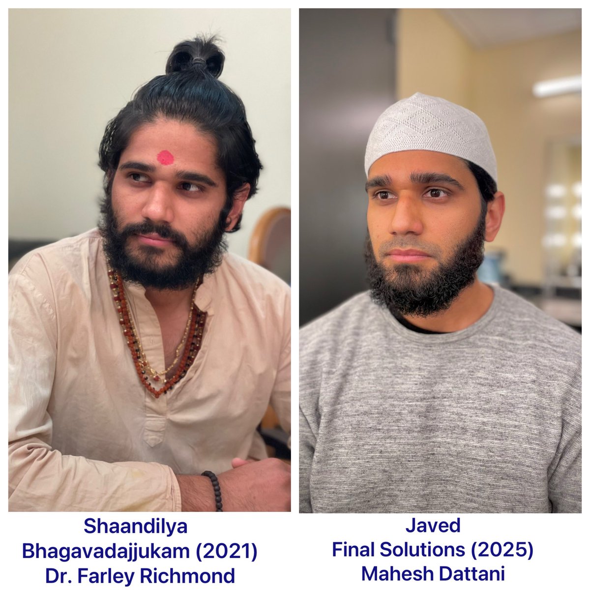 sheth7's tweet photo. Characters shape you more than you think.
And yes, the hair's real.

#FromShaandilyaToJaved #theater 
#FinalSolutions #javed #Shaandilya #bhagwadajukam https://t.co/X9FRhzIJTw
