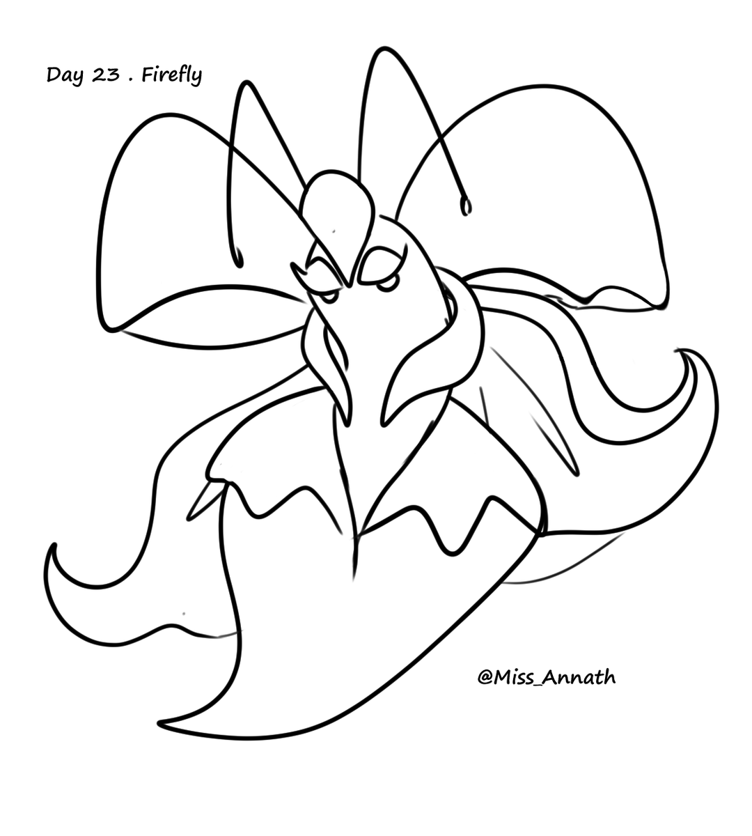 Miss_Annath's tweet photo. #inktoberday23 . Firefly

Lil quick sketch of a possible eidolon design for the game im working on with @PlatinumStarDev, inspired on a firefly.

#inktober_perfectchallenge2025 #Inktober2025 #Inktober #inktoberfirefly #rpg #gamedev #gamergirl #creatures #indiegame #indiegamedev https://t.co/P9uf1dkSvC