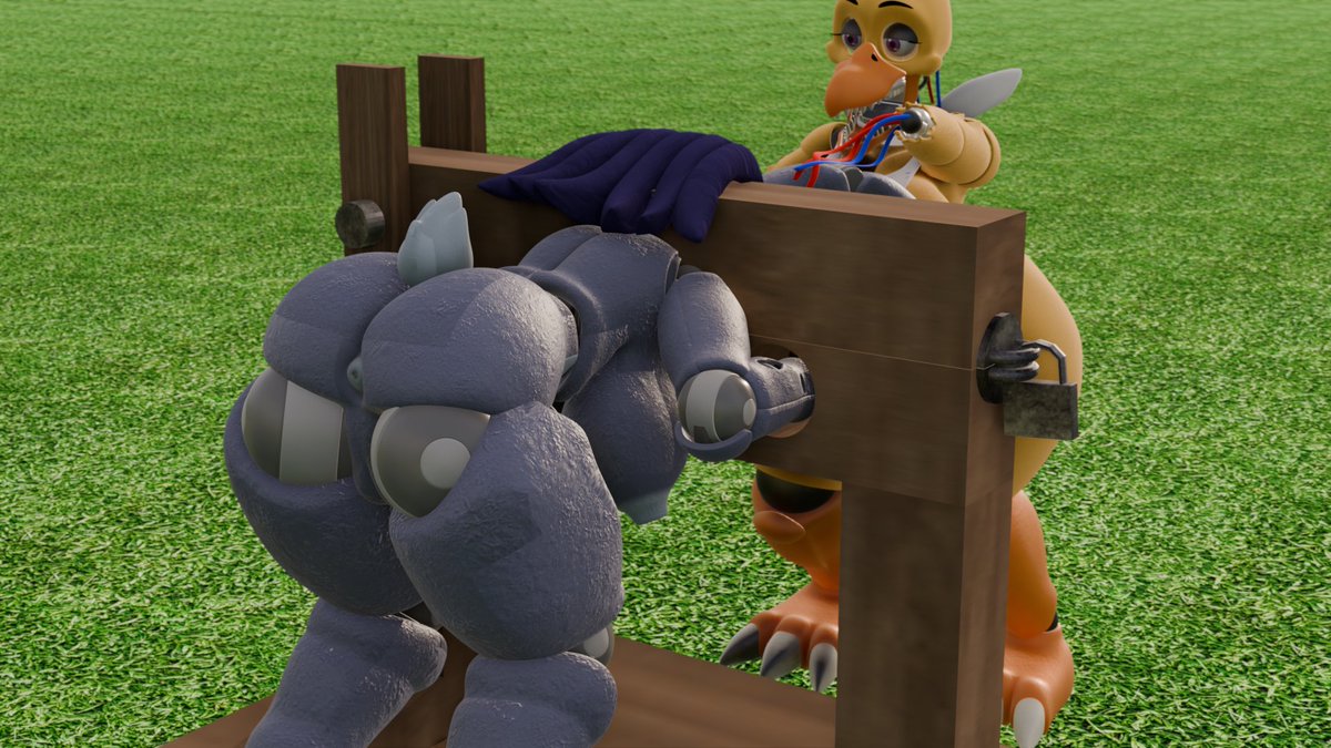 nsfw_bacon's tweet photo. Decided to take a crack at NSFW blender art #nsfwtwt #nsfwart 
-Withered Chica @/Octal_NSFW
-Withered Bonnie @FnafNightbot https://t.co/V7lvJLvhxx