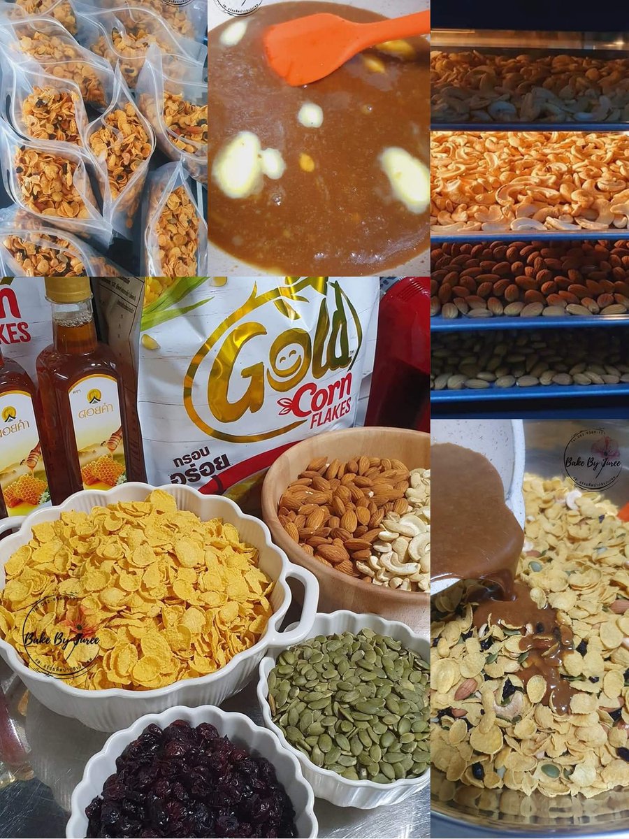 TheerahJ's tweet image. คอร์นเฟลกส์คาราเมลรสกาแฟ 
ถูกใจสายคาเฟอีน ด้วยรสชาติเข้มข้น หอมกาแฟ แต่ไม่กลบกลิ่นเนย ธัญพืชจัดเต็ม หนึบหนับแครนเบอร์รี่ รสชาติไม่หวานมาก กินเพลิน วัตถุดิบพรีเมี่ยม #cornflake #กาแฟ #เนยแท้ #ธัญพืช #อร่อย #ขนมโฮมเมด #purebutter #คอร์นเฟลกส์