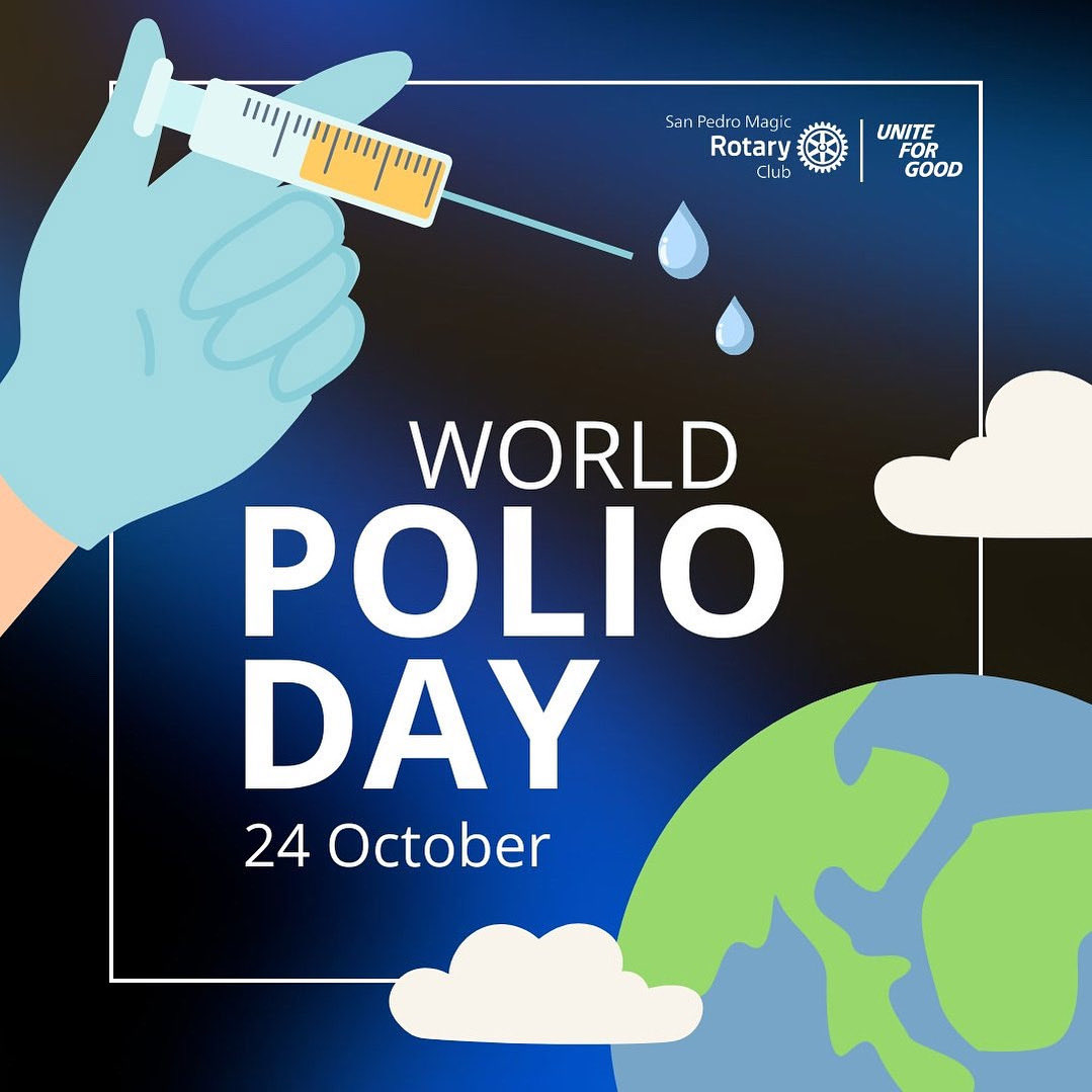 RCSanPedroMagic's tweet photo. Today is World Polio Day. 💜 
For decades, Rotary has been relentless in the fight to eradicate polio. We are this close to making history, but the fight isn't over yet. Join us as we stand strong to protect every child until the world is certified polio-free.  #WorldPolioDay https://t.co/Sg59eSCMHi