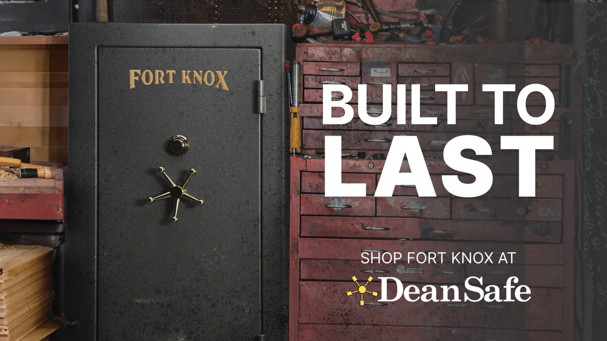 Fort Knox safes are proudly made in the USA! Dean Safe has <a href="/fortknoxvaults/">Fort Knox Safes & Vaults</a> in stock, ready to ship. Visit our showrooms or shop online: deansafe.com/collections/fo…. Call 800-827-7534 to talk with our safe experts!

#safe #security #fortknox #gunsafe #deansafe #madeinusa #builttolast