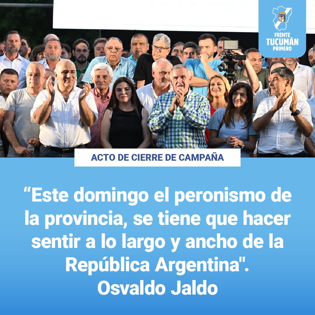 El domingo reventamos las urnas de votos peronistas en Tucumán y todo el país! ✌️✌️💪💪💪
#VotaTucumanPrimero