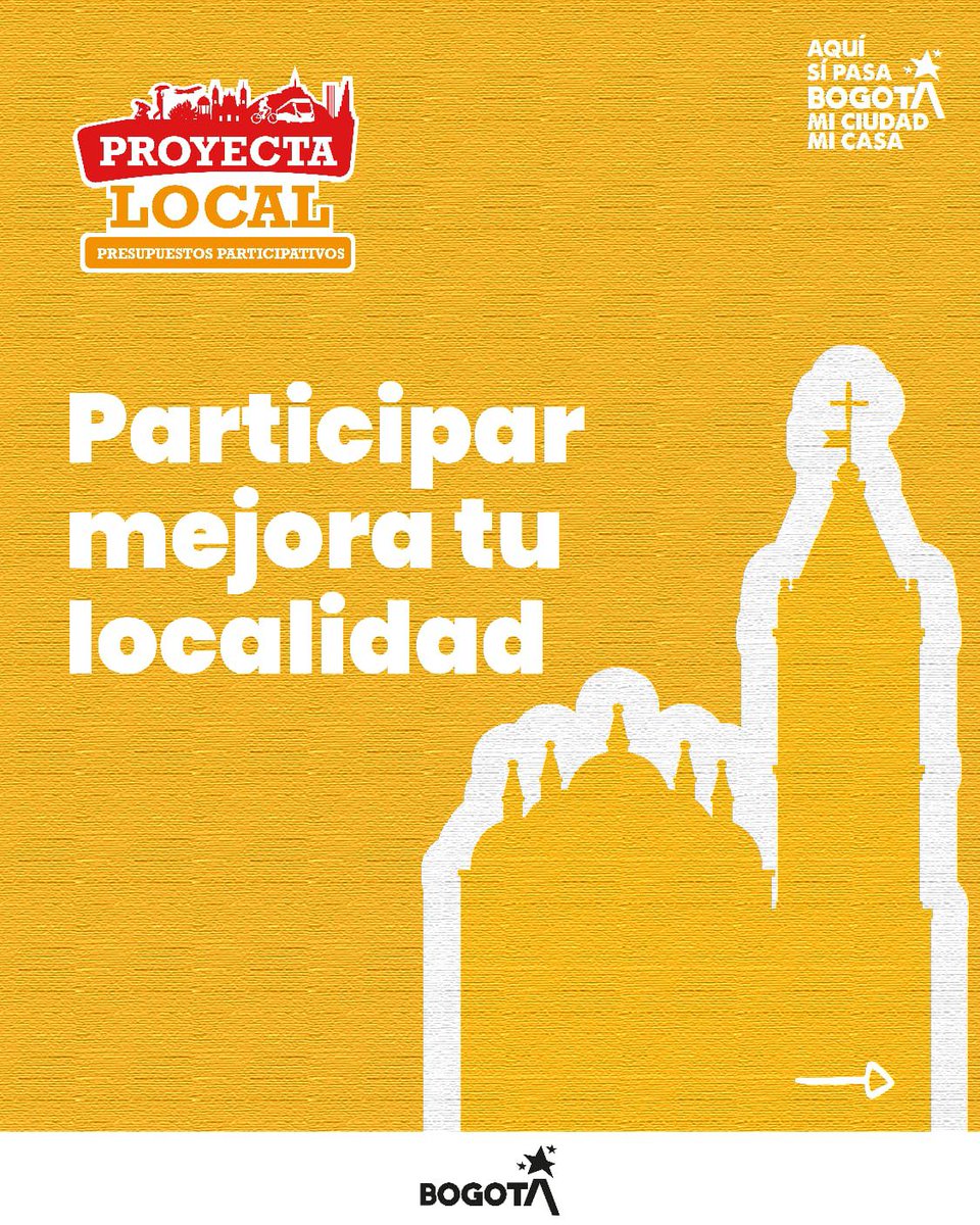 eduardogarzont's tweet photo. Hasta el domingo 26 de octubre hay tiempo para participar de #ProyectaLocal y decidir en qué queremos que se invierta el presupuesto en nuestra localidad.
Se puede votar por WhatsApp en el número 3160231524, en alcaldías locales o en el siguiente enlace: https://t.co/JvZqcuRQoz https://t.co/gCMEyXE4l6