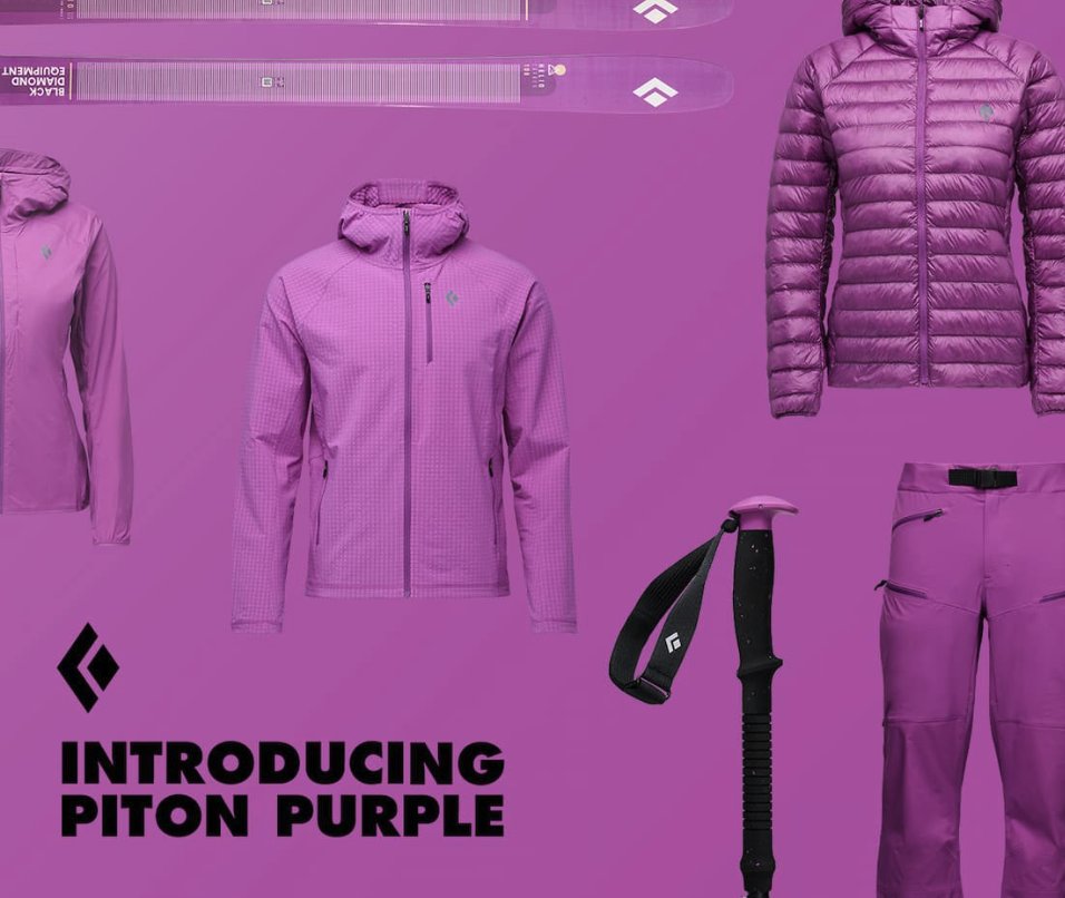 New Color: Piton Purple
<a href="/BlackDiamond/">Black Diamond</a> 
Give your favorite gear a refresh. Piton Purple adds the pop of color you didn’t know you were missing to your next mountain mission.
blackdiamondequipment.com/collections/pi…