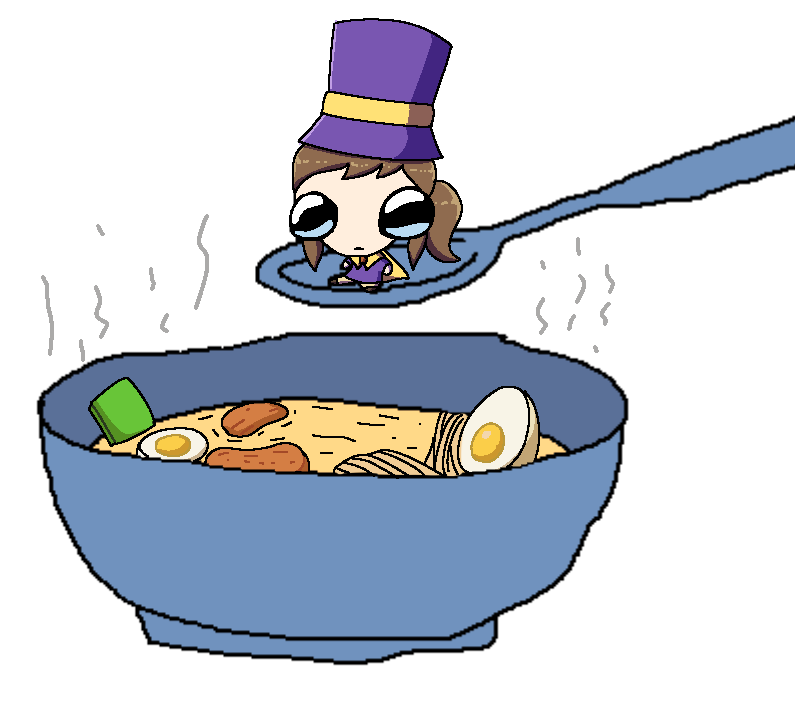[Day 231] alien ramen 
#AHIT #AHatinTime
#Hat_kid #ArtistOnTwitter #ahit #chibi #ahatintime #hatkid  #hatgirl #cute #ibisPaintX