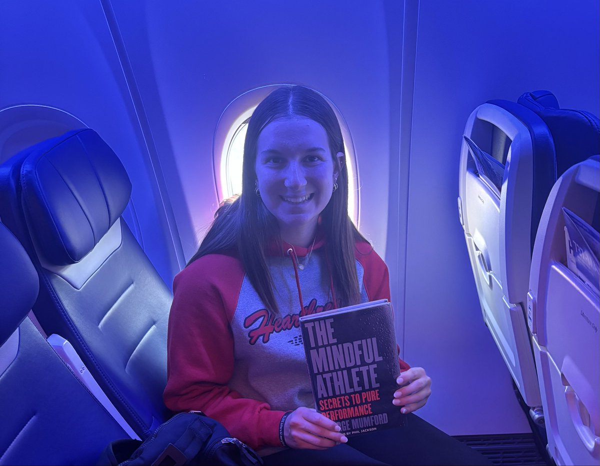 Started reading The Mindful Athlete on my flight. The mental side of the game is just as important as the physical, and I’m learning how focus and confidence can change how you compete. Can’t wait to bring that mindset into the circle! 🥎🧠✈️ <a href="/gtmumford/">George T. Mumford</a>